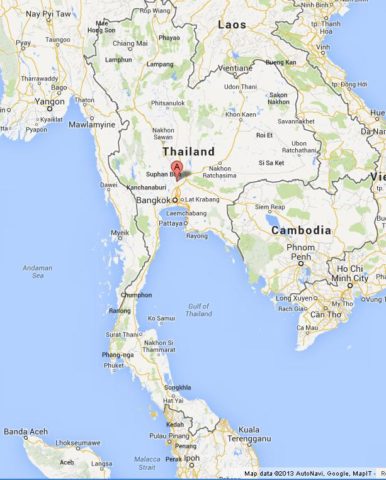Where is Ayutthaya on Map of Thailand