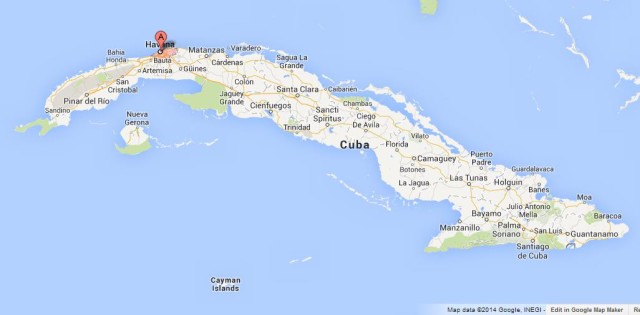 location Havana on Map of Cuba