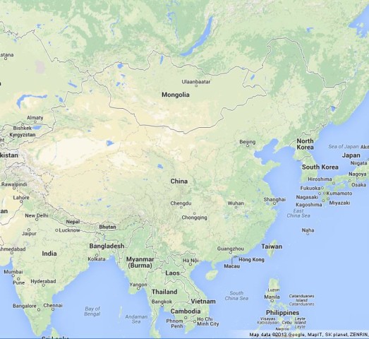 location Hong Kong on Map of China