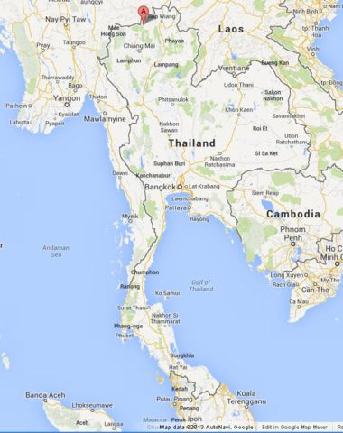 Where is Wat Tham Pha Temple on Map of Thailand