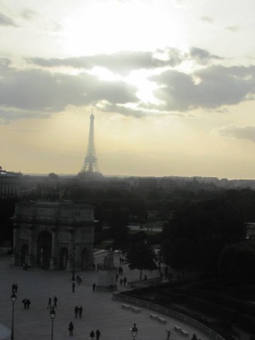Eiffel Tower viewed from the Louvre Paris