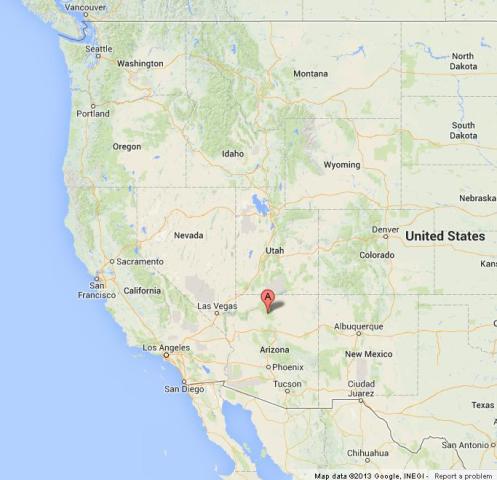 Where is Grand Canyon on USA West Coast Map