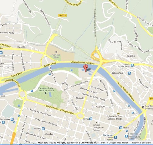Where is Guggenheim on Map of Bilbao