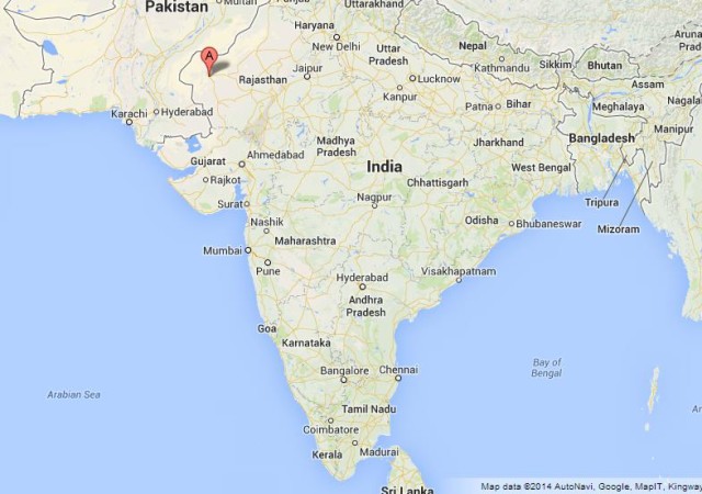 Where is Jaisalmer on Map of India