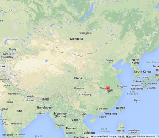 Where is Lushan National Park on Map of China