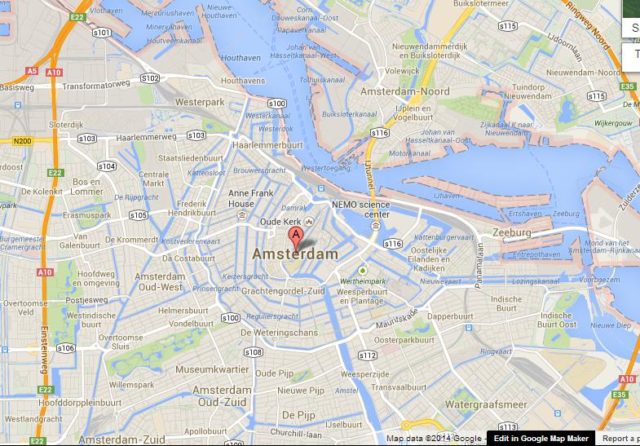 Map of Amsterdam Netherlands