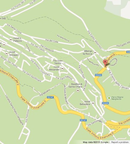 Map of Assisi Italy
