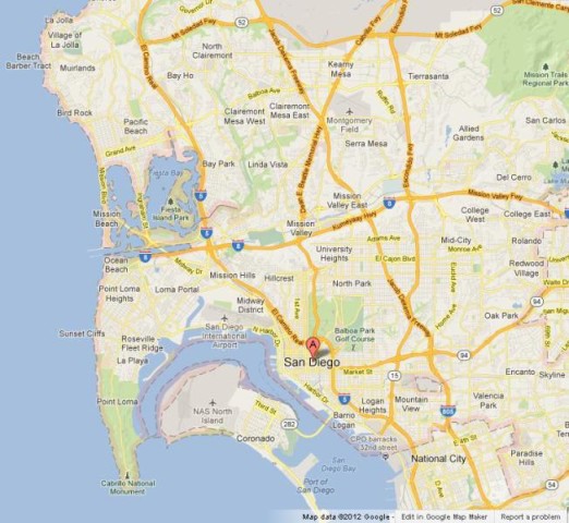 Map of San Diego California