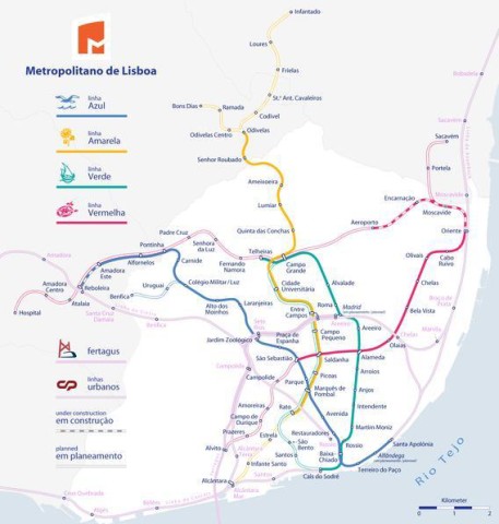 Lisbon Train map
