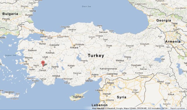 Where is Pamukkale, Pamukkale map, map of Pamukkale, Where is Pamukkale on Map of Turkey