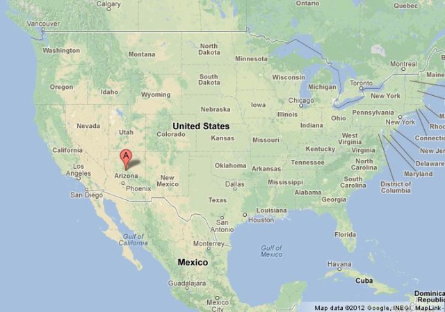 location Sedona on US Map