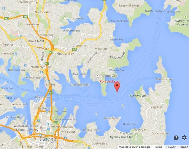 Sydney Harbour on Map