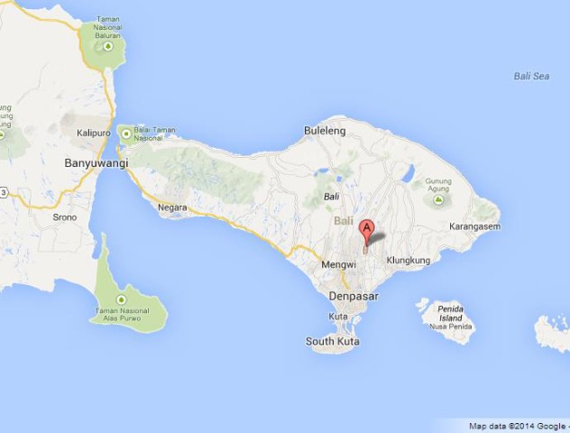 Where is Ubud on Map of Bali