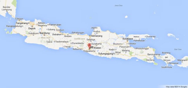 Where is Yogyakarta on Map of Java