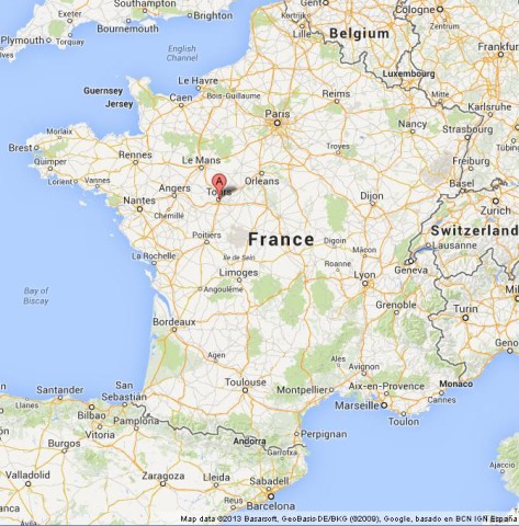 Where is Loire Valley on Map of France