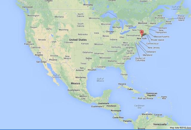 Where is New York City on USA Map