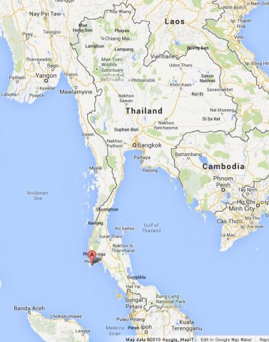 Where is Phuket on Map of Thailand