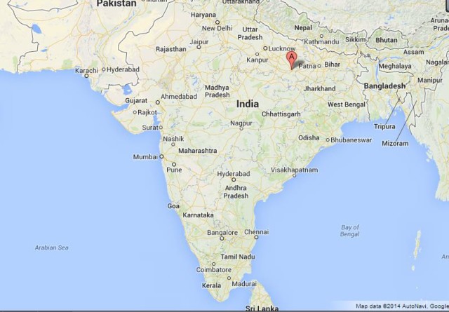 Where is Varanasi on Map of India