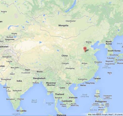 Where is Anyang on Map of China