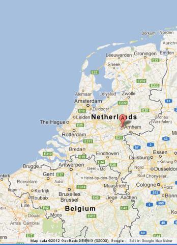 Where is Arnhem on Map of Netherlands