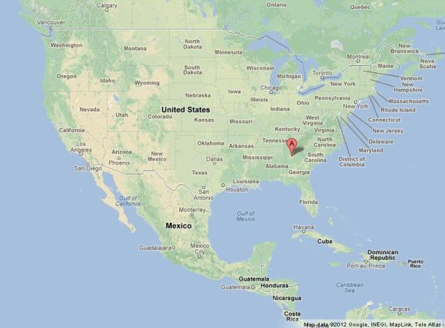 Where is Atlanta Georgia on US Map