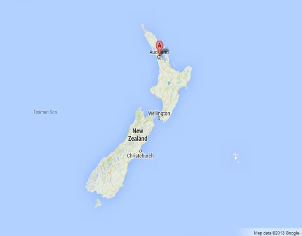 Where is Auckland on Map of New Zealand