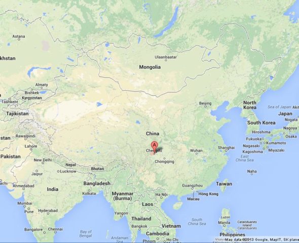 Where is Chengdu on Map of China