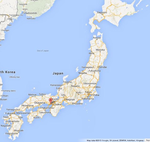 Where is Kobe on Map of Japan