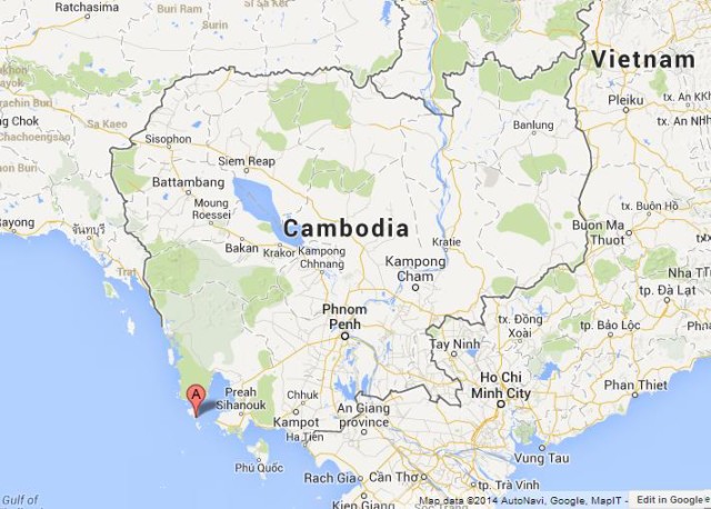 Where is Koh Rong on Map of Cambodia