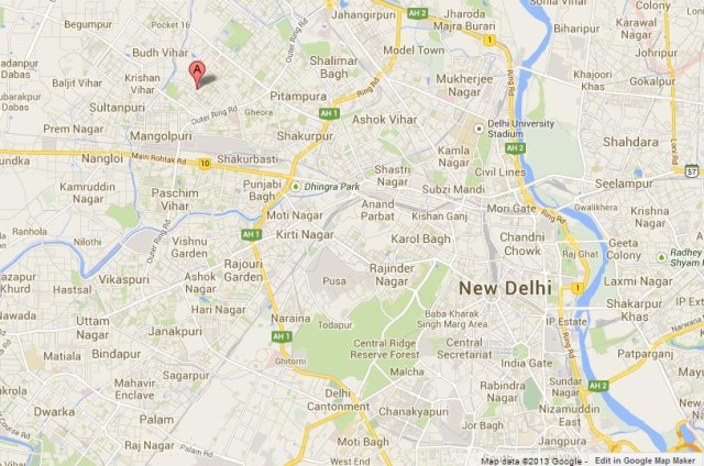 Map of Delhi India