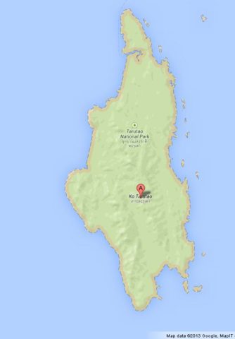 Map of Ko Tarutao Thailand