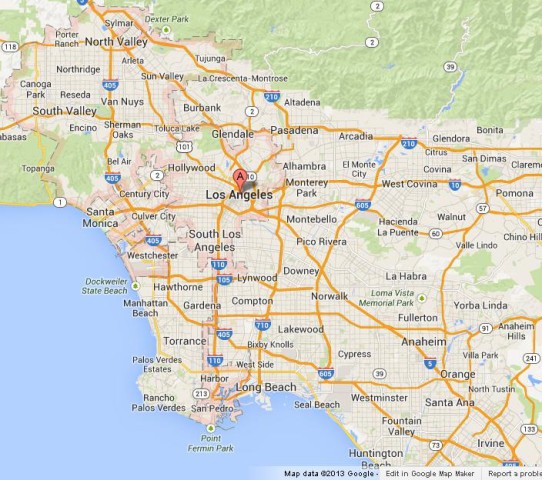 Map of LA