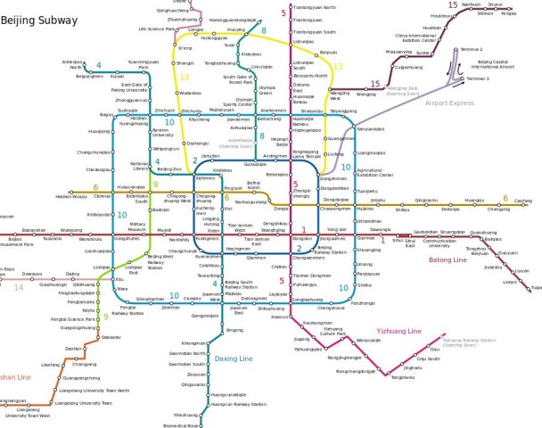 Map of Metro Bejing