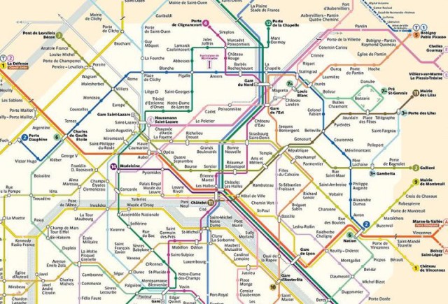 Metro of Paris map
