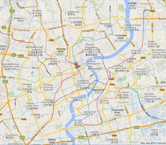 Map of Shanghai China