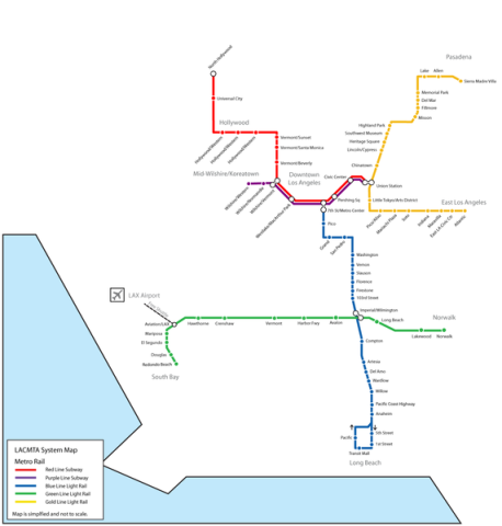 Metro Los Angeles map