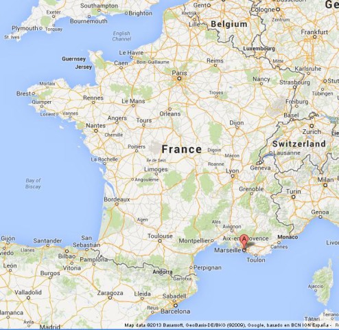 Where is Marseille on Map of France