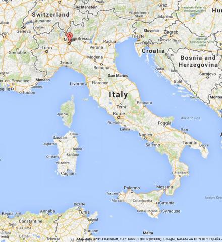 Where is Milan on Map of Italy
