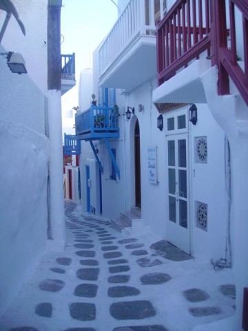 Mykonos narrow streets