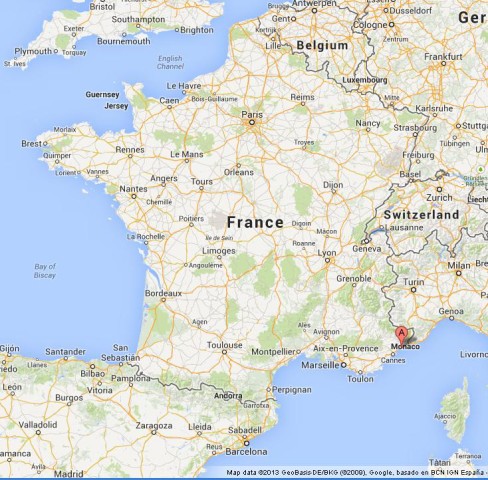Where is Nice on Map of France
