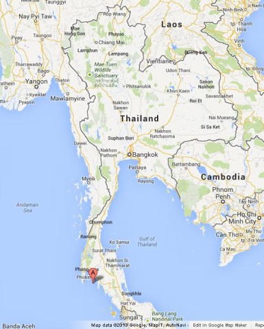 Where is Phi Phi Islands on Map of Thailand