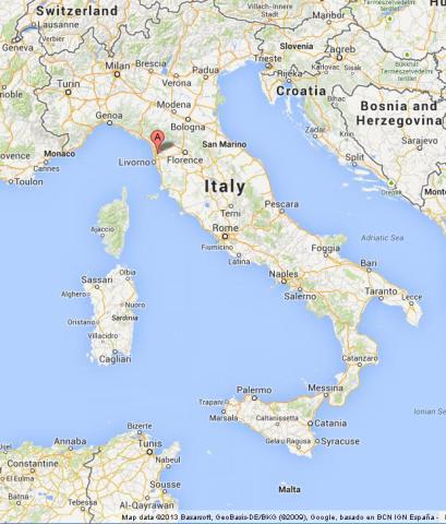 Where is Pisa on Map of Italy