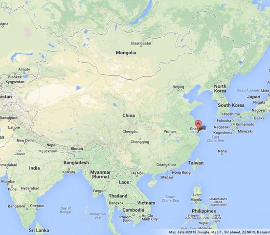 Where is Shanghai on Map of China
