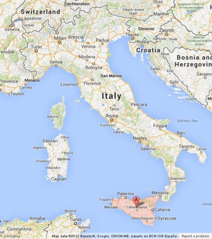 Where is Sicily on Map of Italy