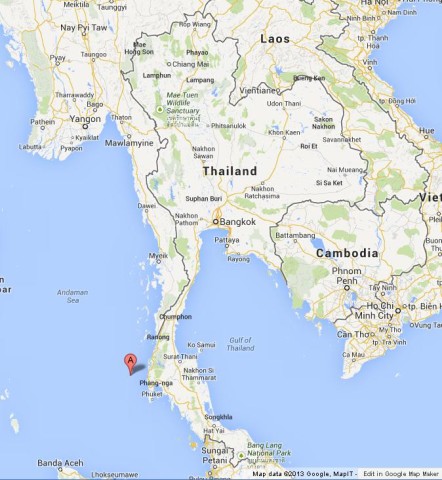 Where is Similan Islands on Map of Thailand