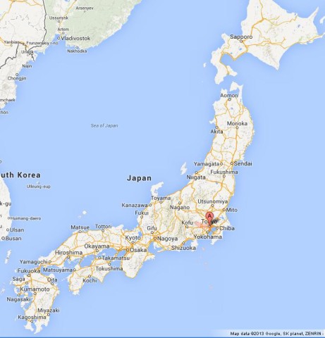 Where is Tokyo on Map of Japan