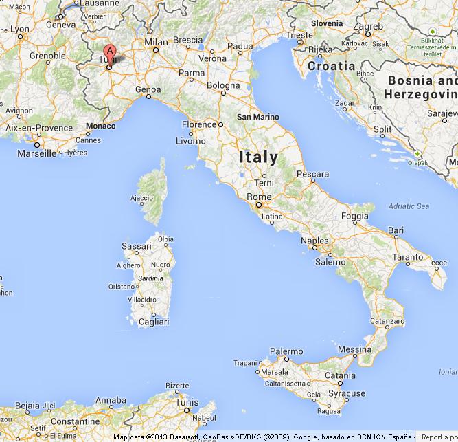 Italy Map Turin