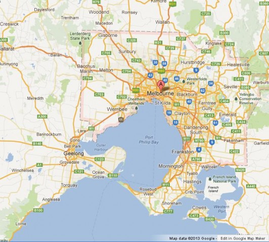 Map greater Melbourne