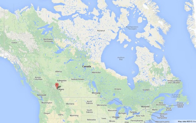 Where is Banff National Park on Map of Canada
