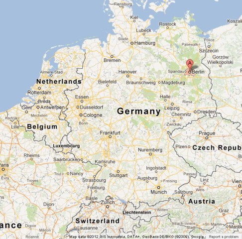 location Berlin on Germany Map